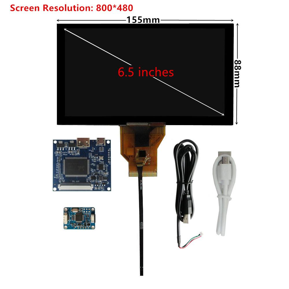 6.5-inch portable display mini HDMI compatible Raspberry Pi laptop secondary screen LCD driver control board Digitizer capacitive touch
