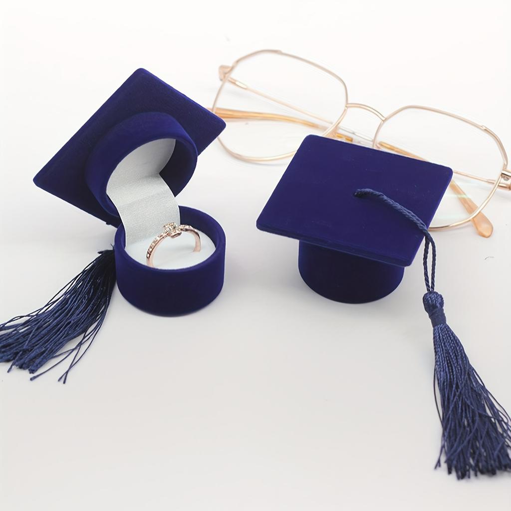 Graduation Cap Shaped Jewelry Storage Box,Graduation Season Proposal Mini Ring Box,Perfect Gift for Bachelor and Campus Souvenir