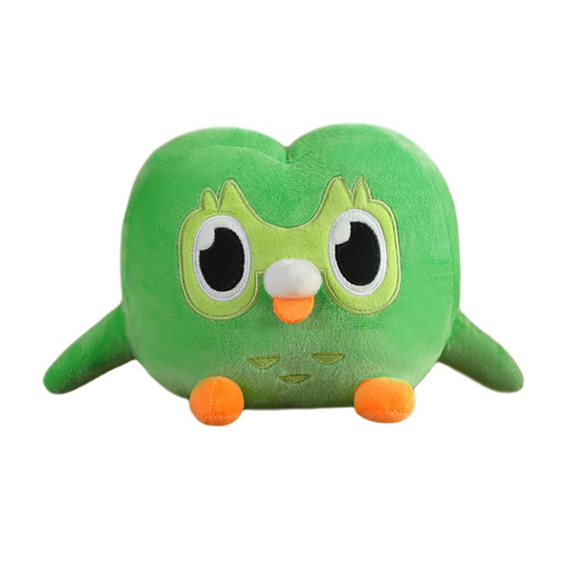 Peluche Chouette Dessin Animé Verte 27cm Animal Oiseau Rempli Oreiller Décor Canapé Chaise Cadeau 27cm