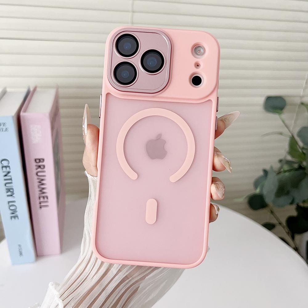 Luxus Panzer Stoßfest Magnetisch fürMagsafe Hülle für iPhone 17 pro Max plus Kabelloses Laden Kompatibel Matt Durchscheinend PC Capa