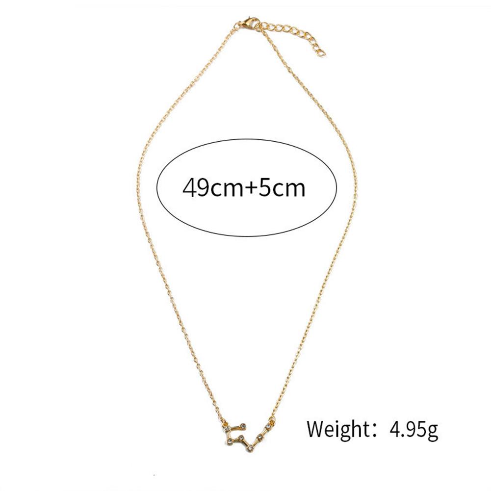 Women Necklace Zircon Pendant Twelve  Short Clavicle Chain