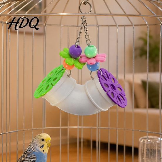 Chew-resistant Bird Toy Parrot Foraging Tube Toy Chewing Enrichment Cage Accessories
