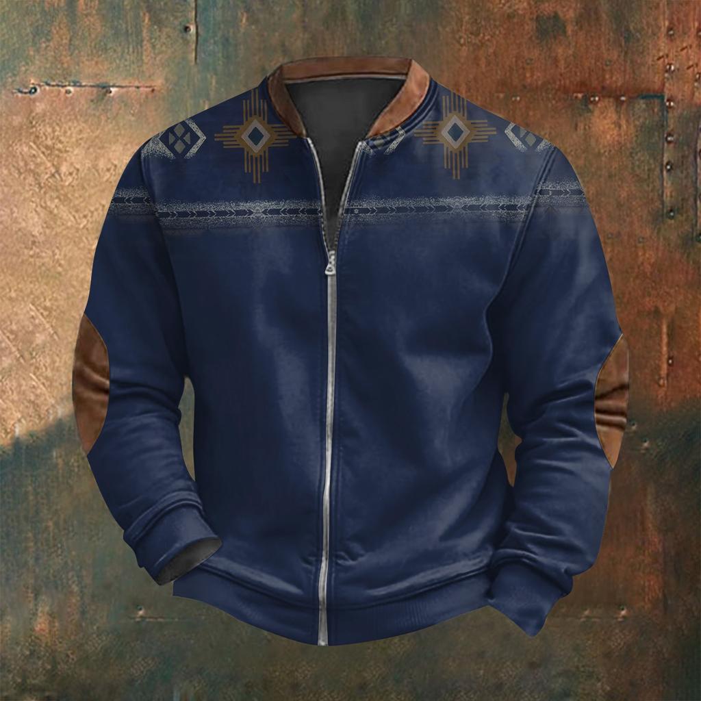 Men's Retro Casual Gradient Printed Sweatshirt