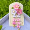 Ancient Style Sakura Flower Hair Clip Hanfu Accessories Tassel Flower Hairpin  Women