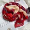 Summer Thin Silk Scarf for Women's High end Mulberry Silk Scarf Long Versatile Fashion Shawl Scarf Beach Towel