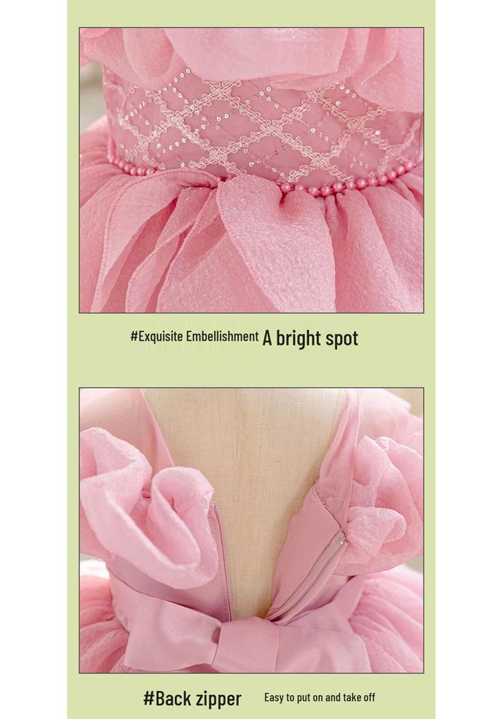 Vestito Sequin Principessa Lolita: Abito per la Festa del Primo Compleanno del Bambino
