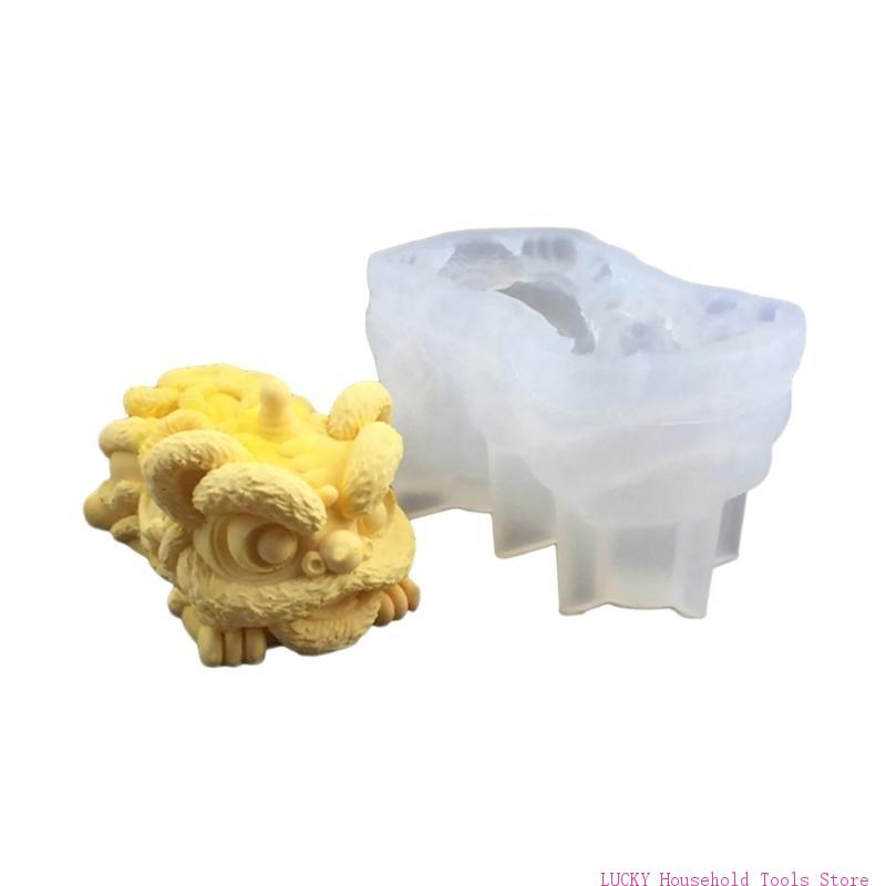 J0MC 3D Lion Silicone Pastries Molds for Mousse Cake Dessert Baking Treat Molds for Puddings Pastry Jellies and Soap Making