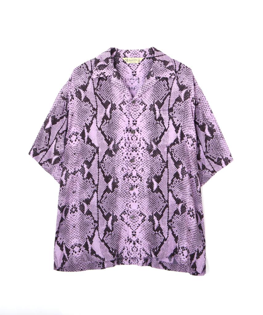 Schott RAYON SHIRT PYTHON Rayon Size Shirt, Python, Men's, L, 437, Lavender, 782-5123010