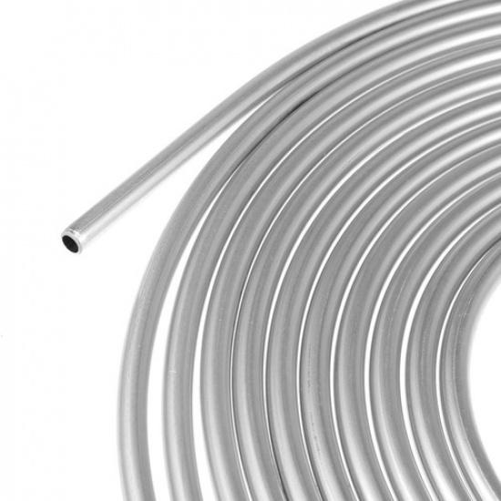 5/16" Car Brake Line Tubing 25ft Tubing Coil for Transmission System Silver Tone