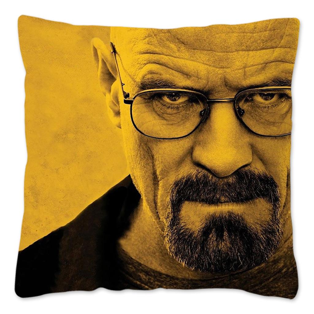 Walter White Meme Pillow Case Home Decoration 100% Polyester Funny Cushion Cover for Sofa Square Pillow Cover 18x18inch