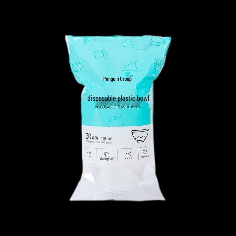 Penguin Group 400ml Disposable Plastic Takeaway Bowls