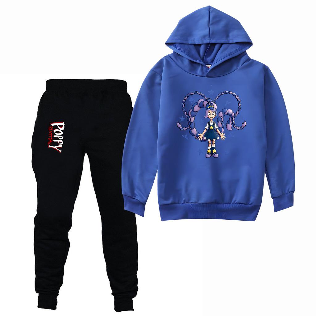 4140 Mehrfarbig Kinder Mädchen Lily Lovebraids Bobi Print Langarm Hoodies Hosen Sets
