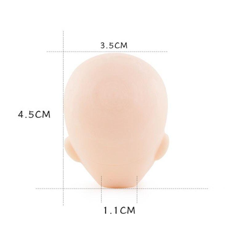 Soft Plastic DIY Girl Doll Head For 11.5" 1/6 Doll Heads For BJD Doll's Practicing Makeup Head Without Hair Dolls Accessories