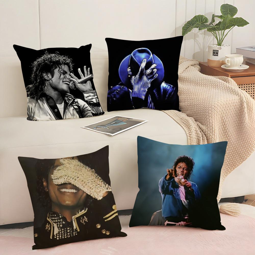 M-Michael J-Jackson Cushion Cover Soft Short Plush Pillow Cover Smooth Cozy Texture Aesthetic Cushion Case Home Decor