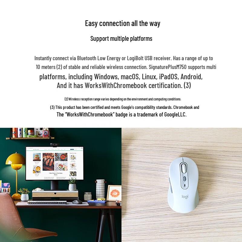 Logitech M750M Silent Dual-Mode Wireless Bluetooth Mouse