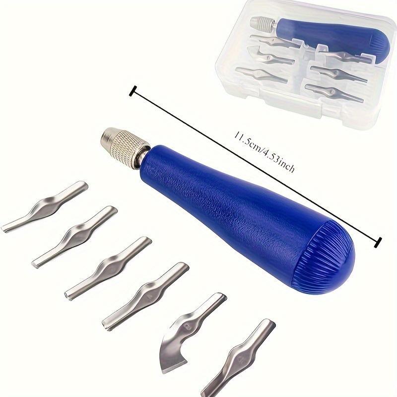 

Набор резцов для линогравюры с ручкой - 6 различных металлических лезвий для печати и точной резьбы 6pcs+1handle