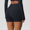 European & American High Waist Elastic Yoga Shorts - Women's Fitness & Running Pants