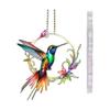 Playful Bird Shape Car Accessory Shatterproof Acrylic Pendant with Removable Elastic Hanging Cord for Auto Rearview