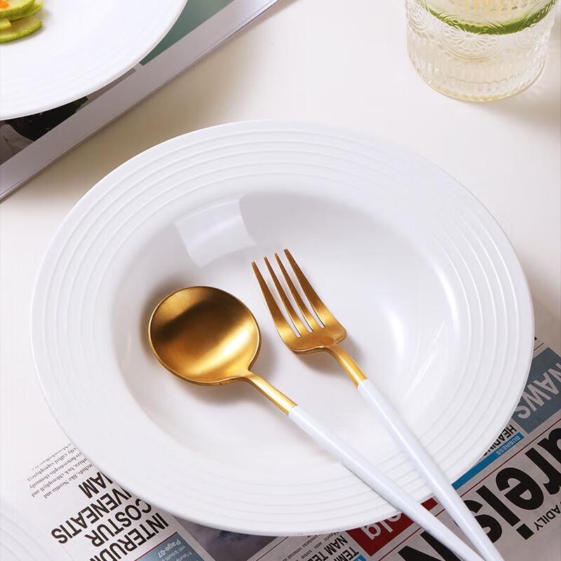 Linpan 8.75-inch Ruffled Plate Set