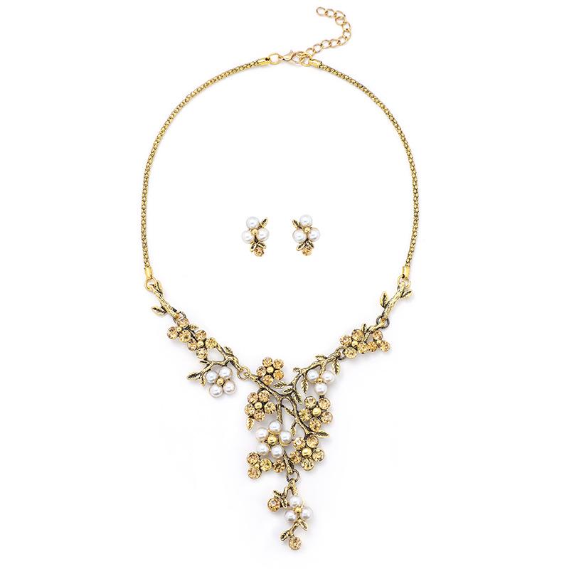 2022 Retro Branch Pearl Necklace & Ethnic Jewelry Set