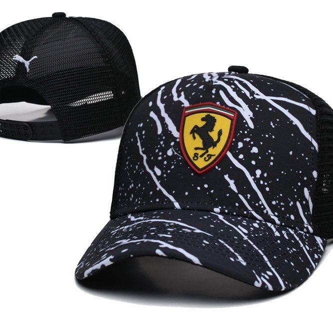 F1 Ferrari Team Hat Fans Racing Men's Women's Visor Riding Summer Baseball Cap For Ferrari F430 Stradale 458 488 599 612 FF F12