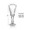 Deou Starry Engraved Glass Stemmed Wine Glass Set