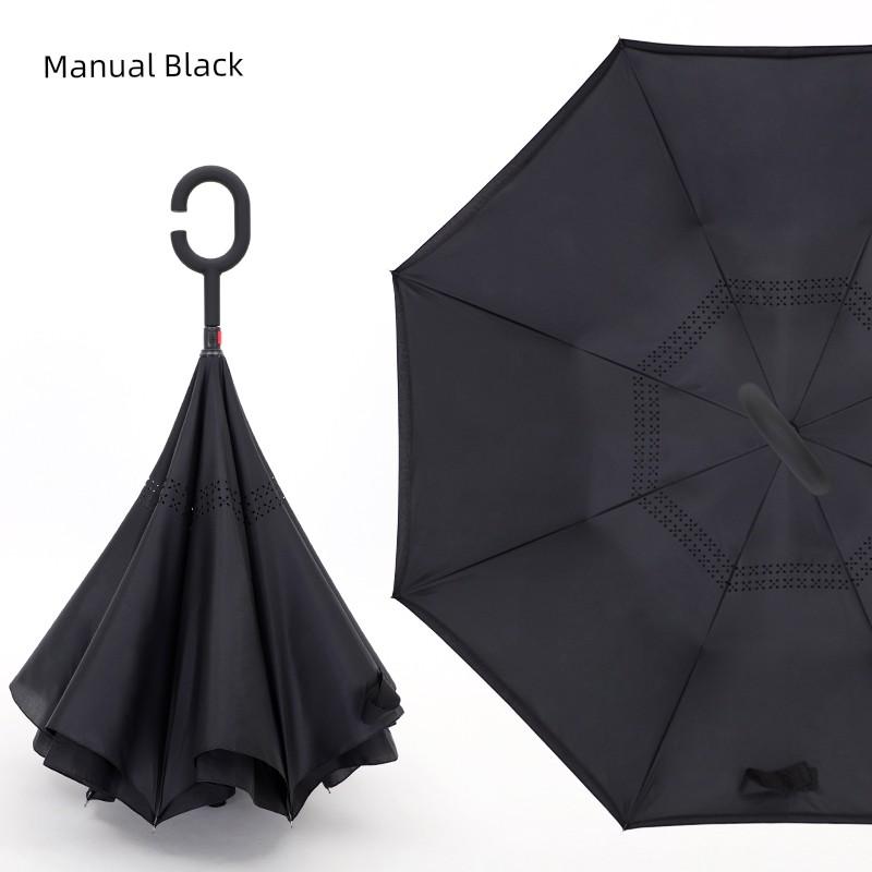 Double-Layer Umbrella for Women, Large Size, Dual-Use for Sun and Rain, Car-Mounted, Men's Reverse Umbrella, Fully Automatic, Double-Person