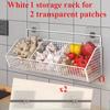1PC with 2 patches, multi-function kitchen storage rack, punch-free hanging storage rack, wall drain basket storage rack