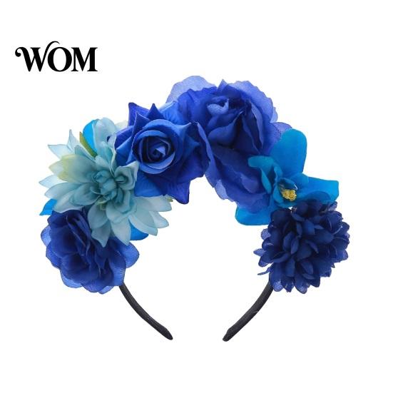 Halloween Hair Accessory 3D Flowers Hoop, Party Headband, Simulated Multi-color Rose Headband for Vacation Dance Accessories Gift Hairband