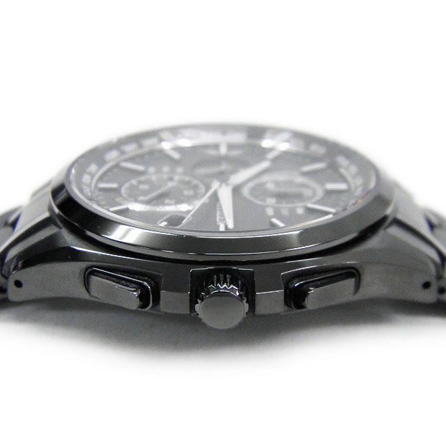 Used [Used A] Citizen Men's Watch Attesa Black Titanium Series AT8044-56E Eco-Drive Radio-Controlled Watch