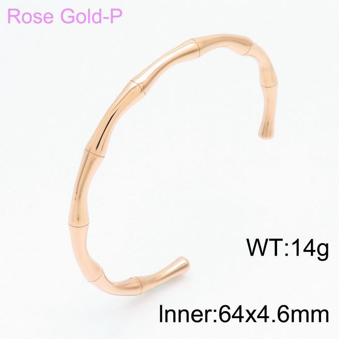 Women's Minimalist Bamboo Joint Titanium Steel Bracelet - Light Luxury, Exquisite High-End Design