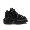 Neue Marke Punk Style Damenschuhe Schnürschuhe Absatzhöhe 6CM Plateau Schuhe Frau Rock Stiefel Metalldekor Damen Sneakers