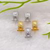 New S925 Sterling Silver Pin Buckle with Crushed Ice Jade Pendant