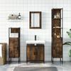 VidaXL Ensemble De Meubles De Salle De Bain 4 Pcs, Armoires Avec Miroir, Meuble De Rangement Toilette Intérieur, Moderne, 3214832