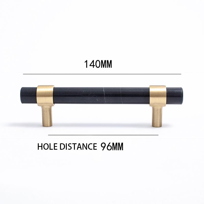 Nordic Style Marble + Brass T Bar Cabinet Handle Kitchen Cupboard Door Pulls Furniture Drawer Handle Dresser Knob Hardware
