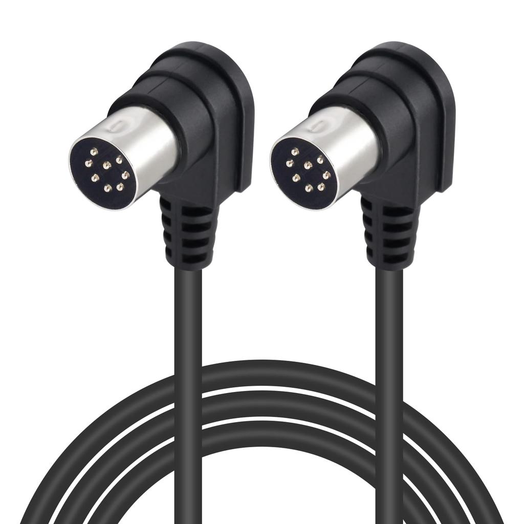 Poyiccot DIN Connector Right Angle DIN Male to Male Speaker MIDI Cable DIN Connector DIN Compatible with System 8-Pin Cable, 8-Pin Cable, 8-Pin