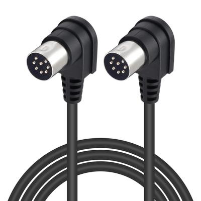 Poyiccot DIN-Stecker rechtwinklig DIN Stecker auf Stecker Lautsprecher MIDI-Kabel DIN-Stecker DIN-kompatibel mit System 8-poliges Kabel, 8-poliges Kabel, 8-polig