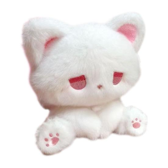 Lindo Peluche Gato Sentado Juguete Suave Muñeco de Animal de Peluche Adorable Abrazable Decoración para Habitación Infantil Almohada Compañera Regalo para Amigos Niños