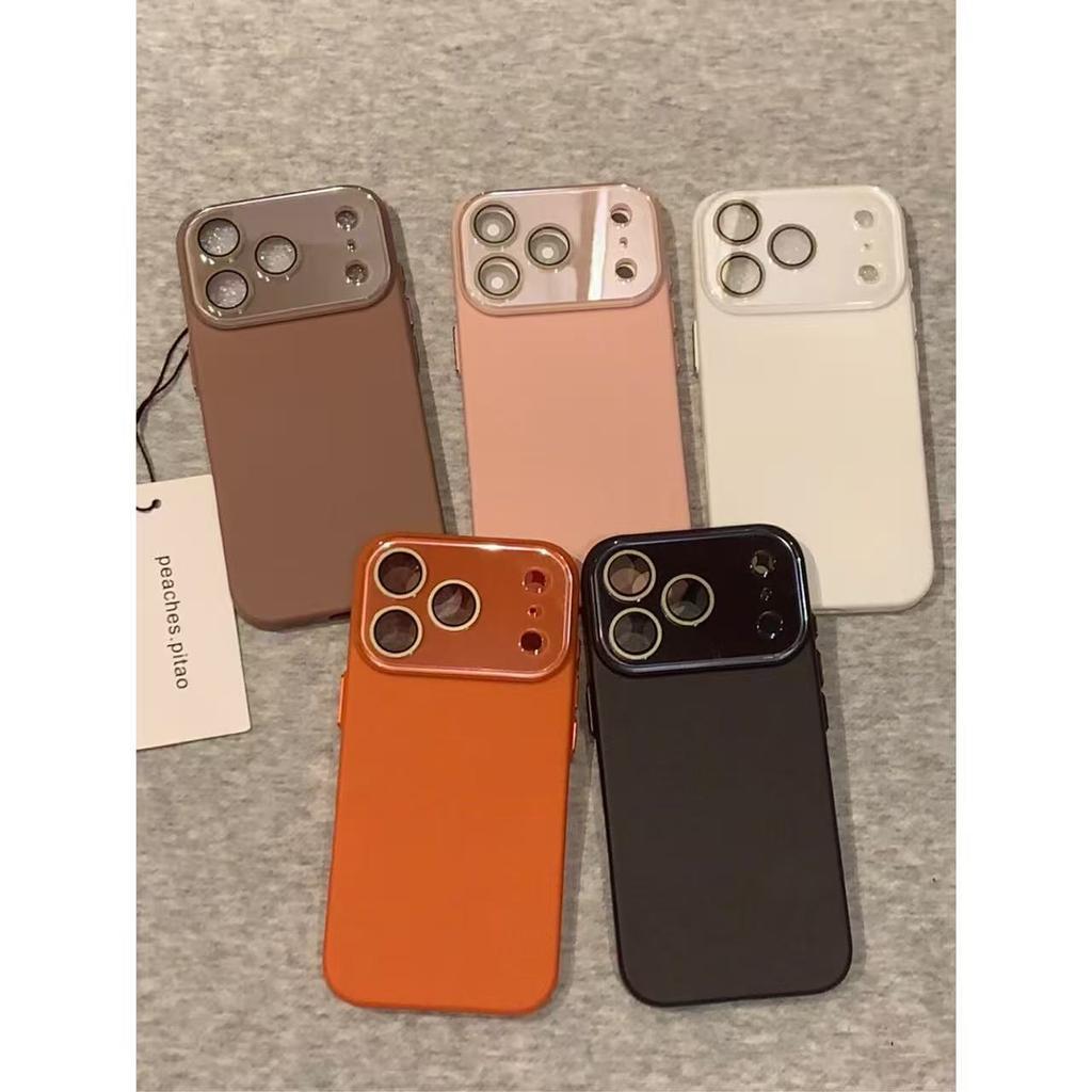 INS Niche Simple Lens Film Skin Feel Matte Suitable for 17promax/16/15/1413 Anti-drop Mobile Phone Case