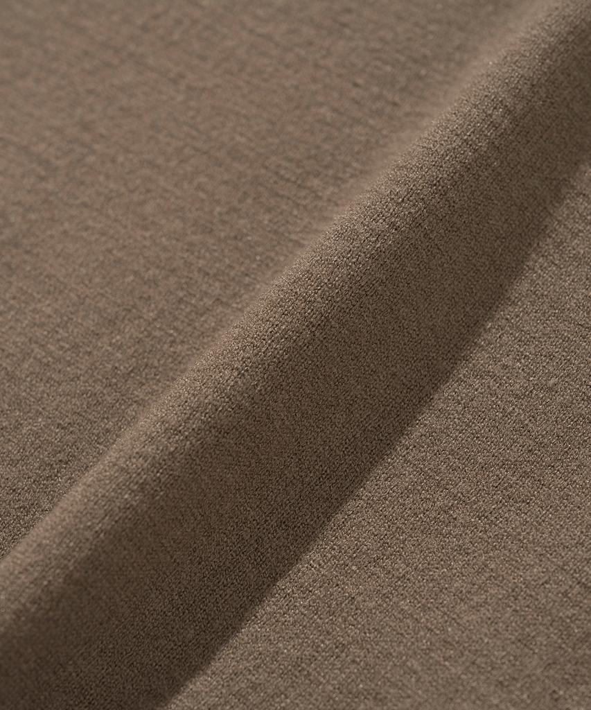 KNITTED (W) Basic Essential Washable Collared Knit Mocha