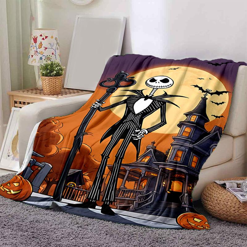 1pc Halloween Nightmare Mashup Soft Throw Blanket Flannel All Season Light Weight Living Room/Bedroom Warm Blanket. M7290118