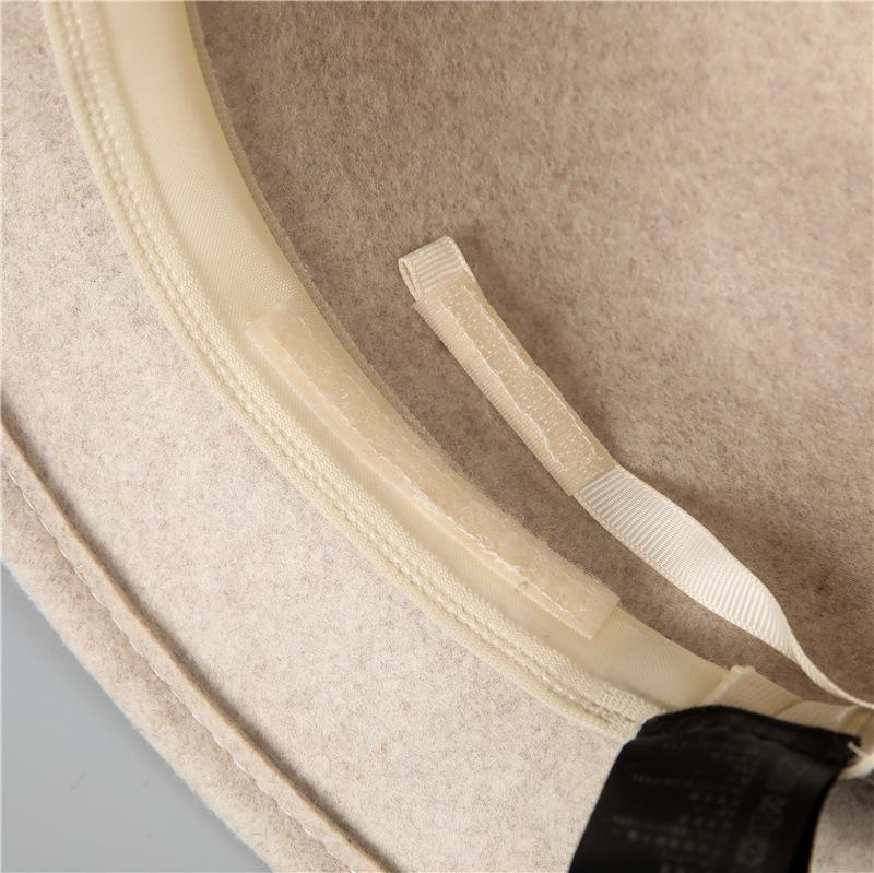 Elegant French Style Wool Fedora Hat for Women - Autumn Winter Chic Lightweight Felt Bowknot Fisherman Cap