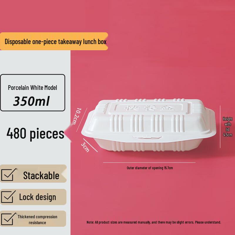 

Homeglen Disposable Hinged-Lid Plastic Food Containers