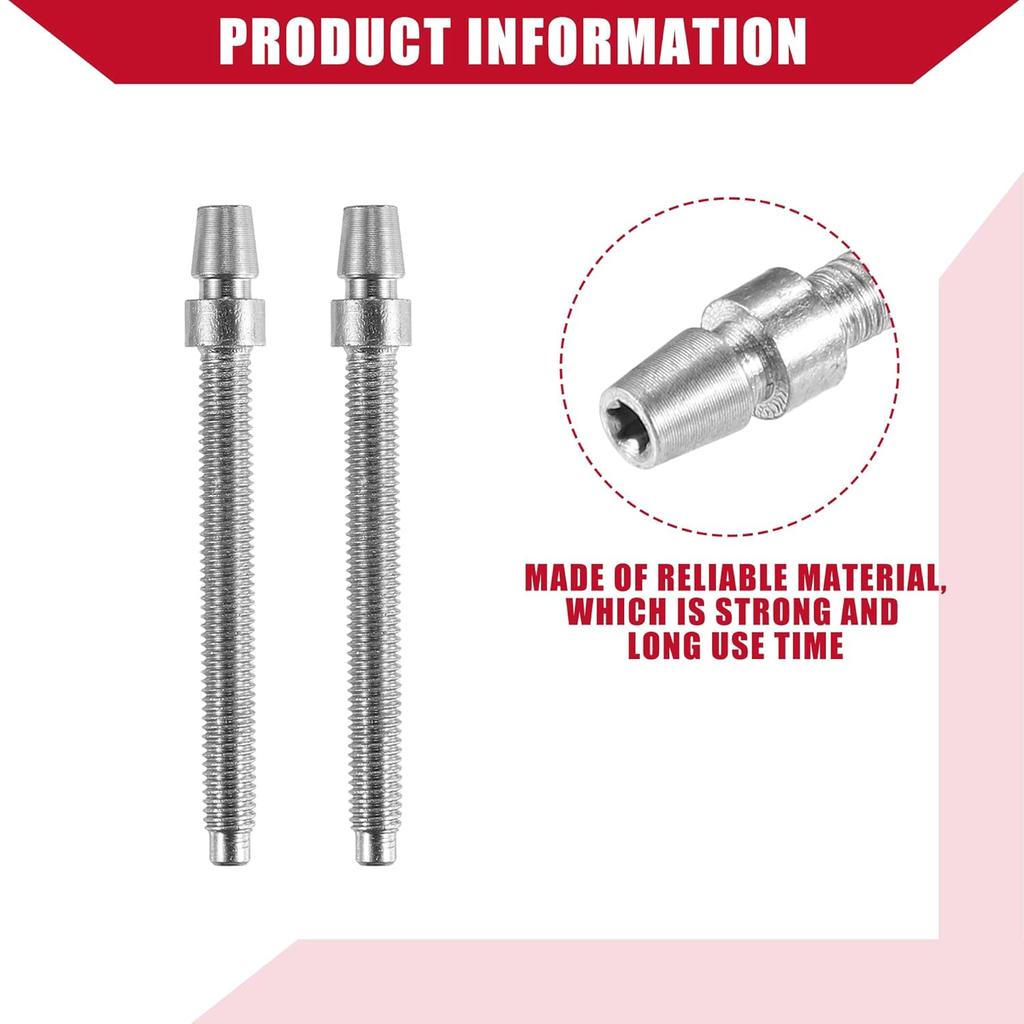 No.55078114AA Headlight Horizontal Adjustment Screws for Jeep Wrangler JK 2007-2018 / Inner/Durable / 2 Pcs/Silver Tone