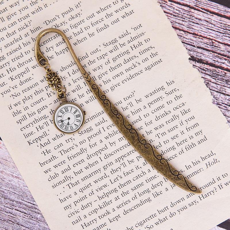 Funny Clock Metal Bookmarks Vintage Retro Tower Book Marker Paper Clips for Kids Gift