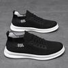 Men Breathable Mesh Flyknit Slip On Casual Soft Sole Running Sneakers