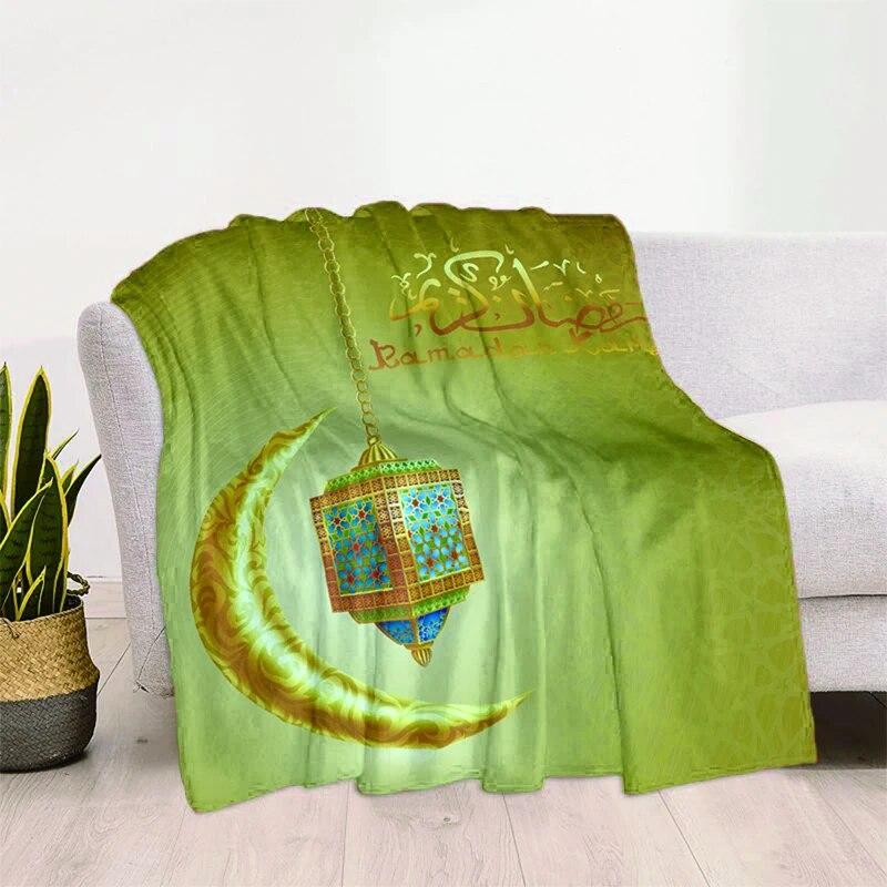 Müslüman Namaz HD Yumuşak Peluş Yatak Atma Karikatür Piknik Ince Battaniye Modern Flanel Battaniye Kapak Gedruckt Bettdecke Geschenk