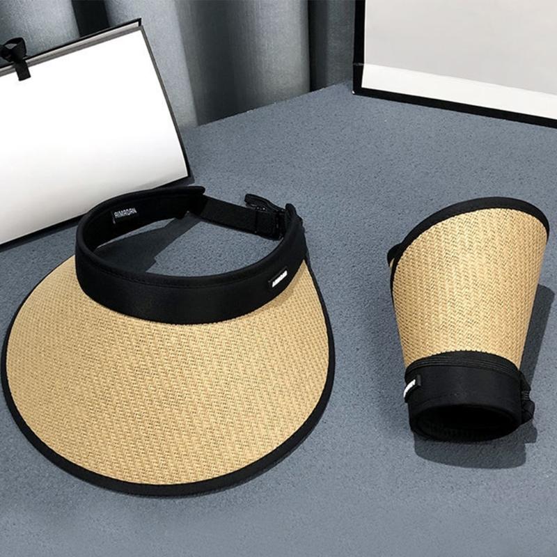 Women Visor Hat Summer Spring Long Brims Sunshade Hat Breathable OpenTop Hat for Beach Outdoor Cycling Hat Headwear