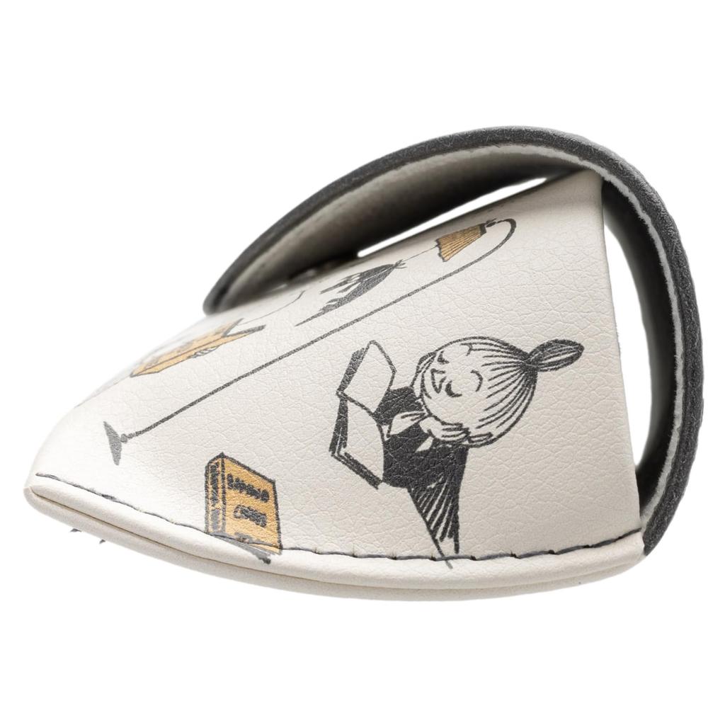 Pearl Moomin Eyeglass Faux Leather Case with Button and Magnetic Includes Microfiber MOOMIN Flap Eyeglass Perfect for Gift Case, Semi-Hard Closure,