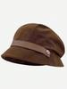 Women's Corduroy Bucket Hat, Korean Style Versatile Cap, Retro Elegant Beret Hat, Face Covering Warm Winter Accessory